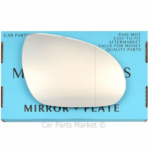 For Hyundai i30 07-12 Right Driver Side Aspheric Wing Mirror Glass with Plate
