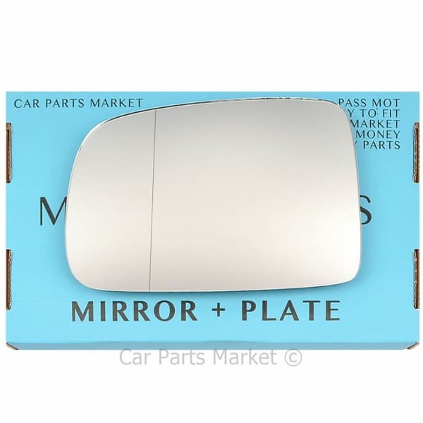Left Passenger Side Wide Angle Wing Mirror Glass For Honda CR-V 1996-06 + Plate
