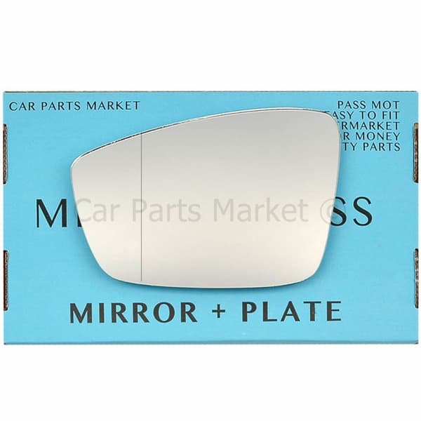 For Seat Mii 11-20 Left Passenger Side Aspheric Wing Mirror Glass with Plate