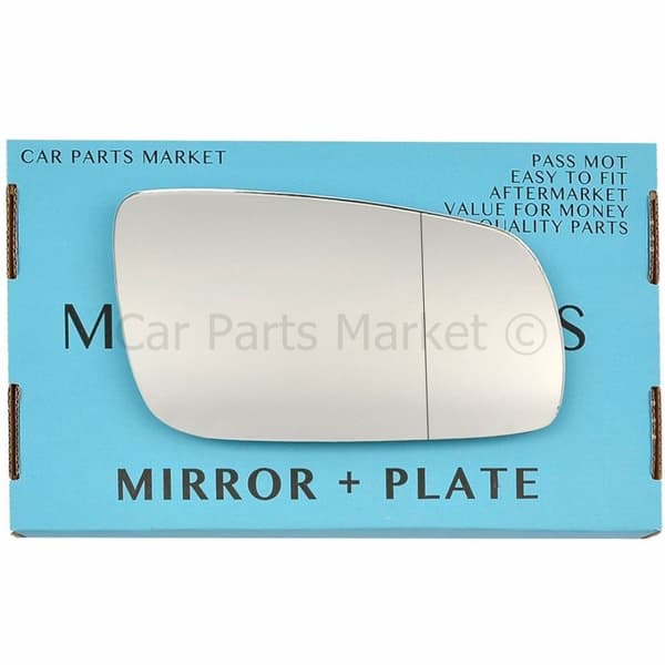 For Seat Ibiza 99-02 Right Driver Side Aspheric Wing Mirror Glass with Plate