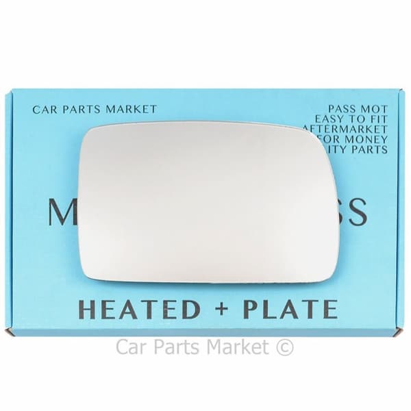 Right Driver Side Wing Mirror Glass For Kia Picanto 04-07 Heated + Plate