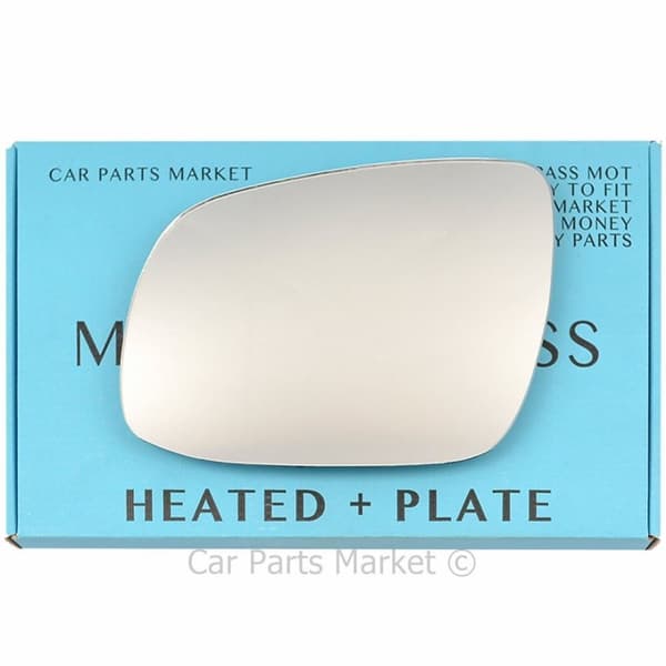 Left Passenger Side Wing Mirror Glass For Kia Rio 2010-11 Heated + Plate
