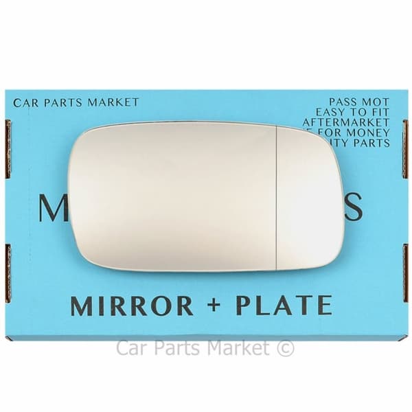 Right Driver Side Wide Angle Wing Door Mirror Glass For Saab 9-3 1998-02 +Plate