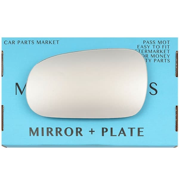 Left Passenger Side Flat Wing Door Mirror Glass For Honda Civic 1996-00 + Plate