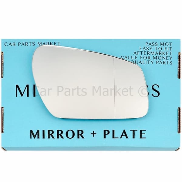 For Ford Focus 04-07 Right Driver Side Aspheric Wing Mirror Glass with Plate