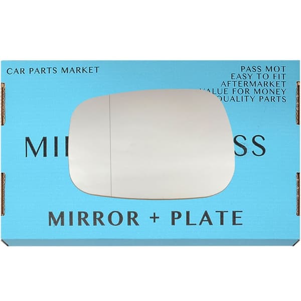 Left Side Wide Angle Wing Door Mirror Glass For Renault Kangoo 2003-2008 +Plate