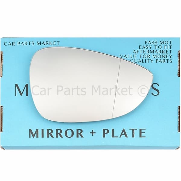 For Ford B-Max 2012-2018 Right Side Aspheric Wing Door Mirror Glass with Plate