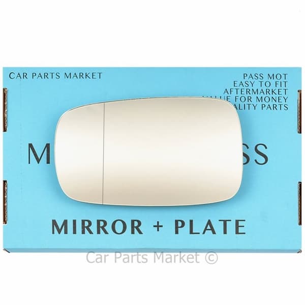 Left Side Wide Angle Wing Door Mirror Glass For Renault Laguna 01-07 +Plate