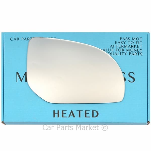 For Hyundai i20 08-12 Right Driver Side Electric Wing Mirror Glassw with Plate