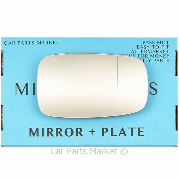 Wide Angle Right Side Mirror Glass For Renault Scenic MK2 2003-2009 +Plate
