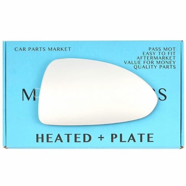For Vauxhall Corsa E 14-20 Right Side Electric Wing Mirror Glass with Plate