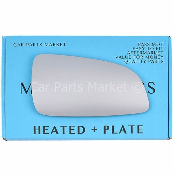 For Vauxhall Astra H 04-08 Right Driver Side Electric Wing Mirror Glass w/ Plate