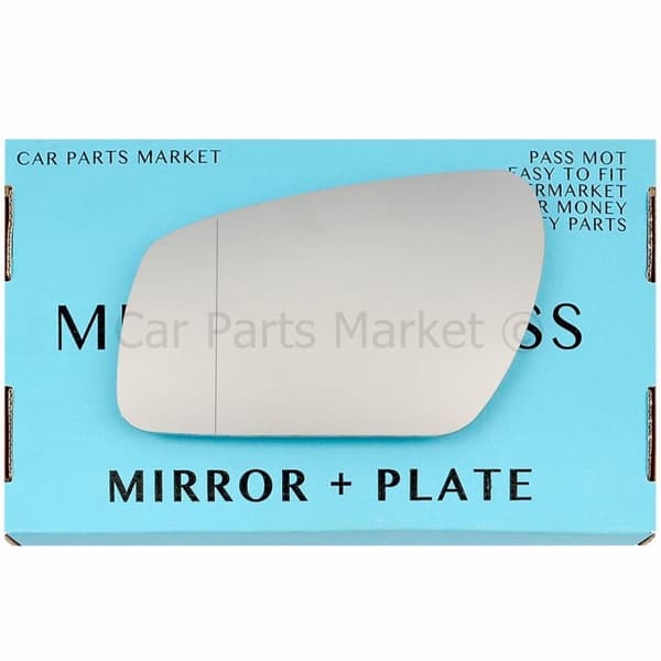 Left Passenger Side Wide Angle Wing Mirror Glass For Ford Fusion 2005-10 +Plate