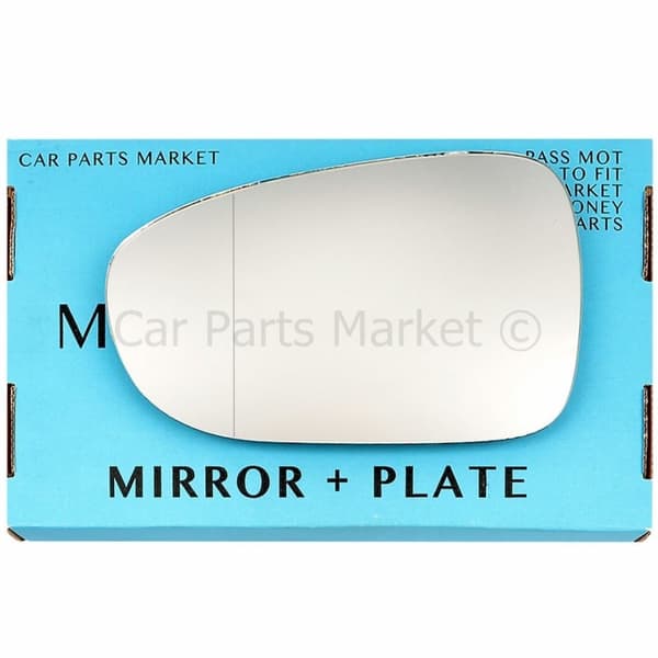 Left Passenger Side Wide Angle Wing Mirror Glass For Ford Galaxy 1995-06 +Plate