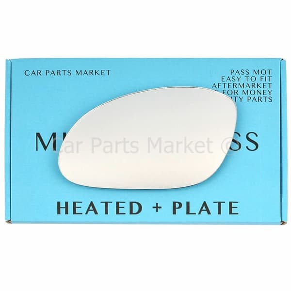 For Vauxhall Vectra 99-02 Left Electric Wing Door Mirror Glass with Plate