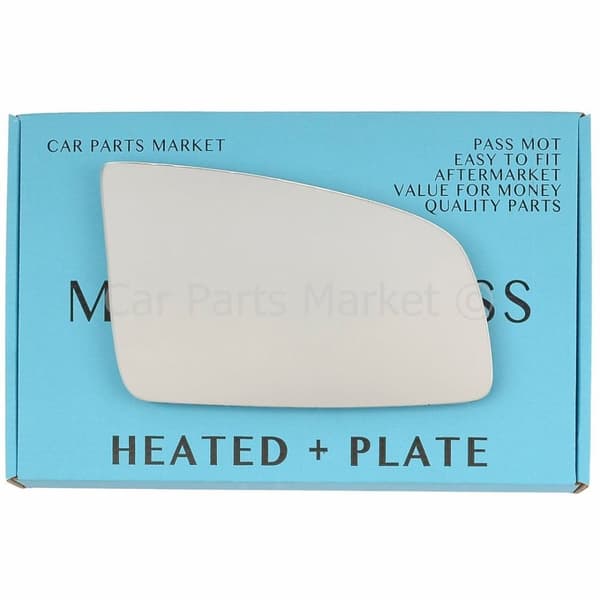 For Vauxhall Omega 00-03 Right Side Electric Wing Door Mirror Glass with Plate
