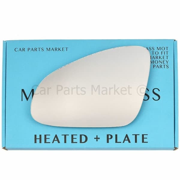 For Vauxhall Astra J 09-15 Left Electric Wing Door Mirror Glass with Plate