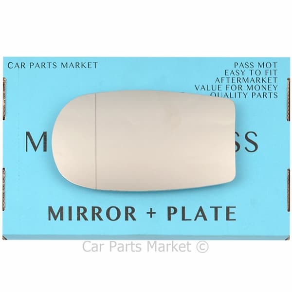 For Fiat Punto mk2 1999-2009 Left Side Aspheric Wing Mirror Glass +Plate