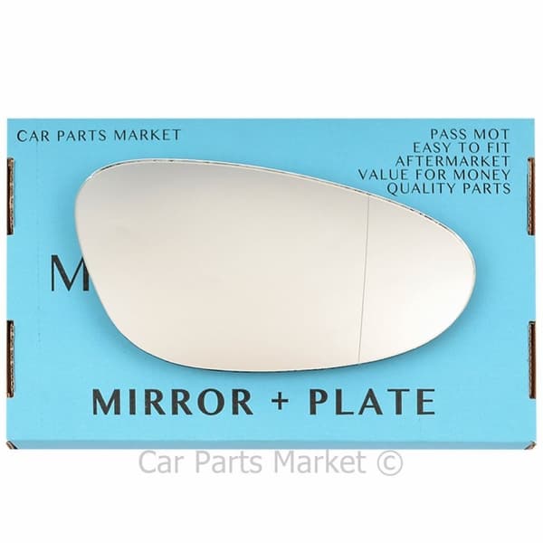 Right Wide Angle Wing Mirror Glass For Porsche carrera 98-04 + Plate