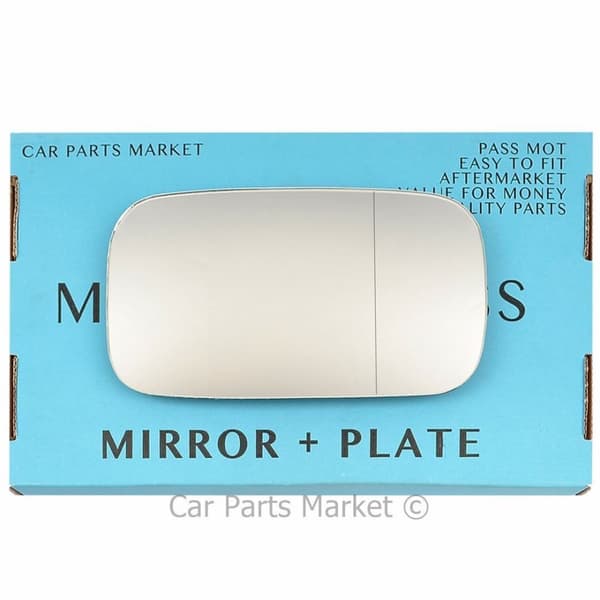 For Fiat Palio 96-01 Right Driver Aspheric Wing Mirror Glass with Plate