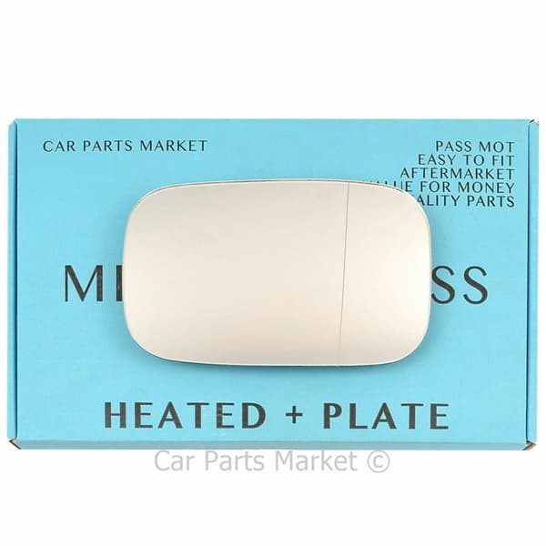 Right Driver Side Wide Angle Wing Mirror Glass For MG MGF 1995-00 Heated + Plate