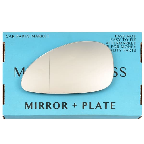 Left Passenger Side Wide Angle Wing Mirror Glass For Citroen C4 2004-2009 +Plate