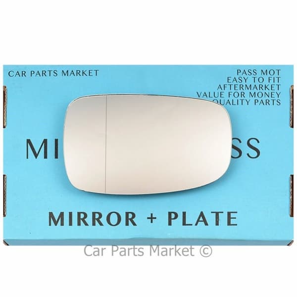 For Peugeot 306 93-02 Left Passenger Side Aspheric Wing Mirror Glass with Plate