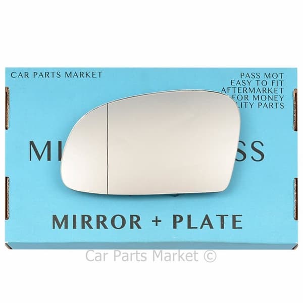 Left Passenger Side Wide Angle Wing Mirror Glass For Citroen Saxo 1996-03 +Plate