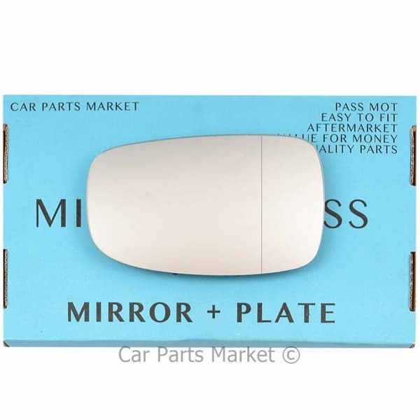 For Peugeot 306 93-02 Right Driver Side Aspheric Wing Mirror Glass with Plate