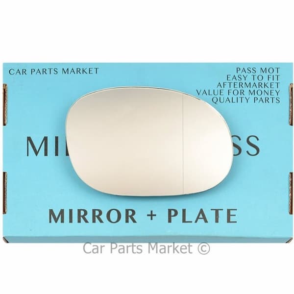 Right Driver Wide Angle Wing Door Mirror Glass For Citroen C2 C3 2002-10 +Plate