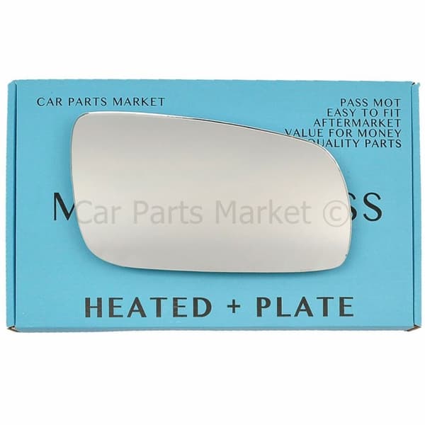 Right Side Wing Door Mirror Glass For Skoda Octavia 99-04 Heated + Plate