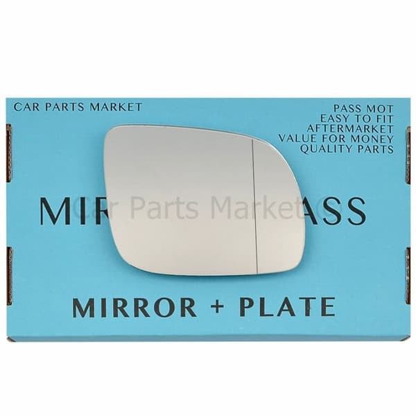 For VW Lupo 1998-2000 Right Side Aspheric Wing Door Mirror Glass +Plate 12cm