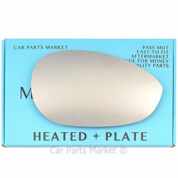 For Fiat Linea 07-18 Right Driver Side Electric Wing Mirror Glass with Plate