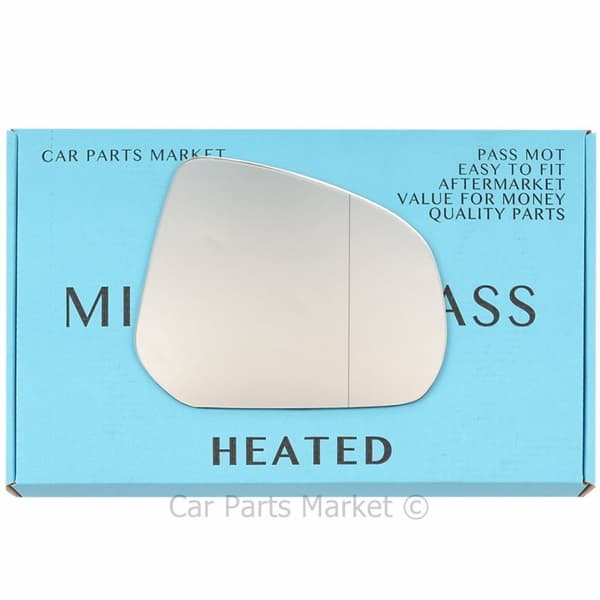 Right Driver Side Wide Angle Wing Mirror Glass For Nissan Pixo 2009-2013 Heated