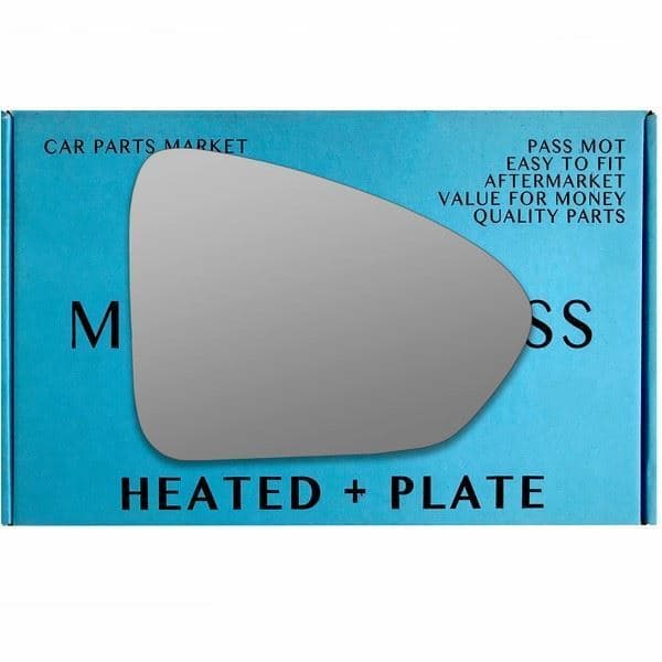For Fiat Tipo 2015-2023 Right Driver Side Wing Mirror Glass electric Plate