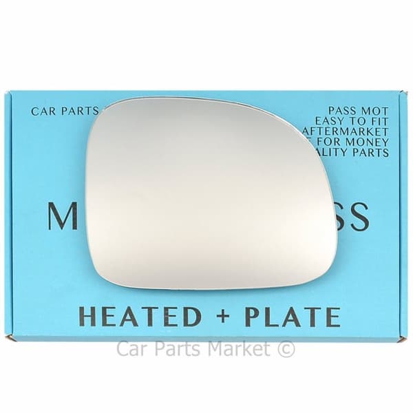 For Fiat 500L 12-23 Right Driver Side Electric Wing Mirror Glass with Plate