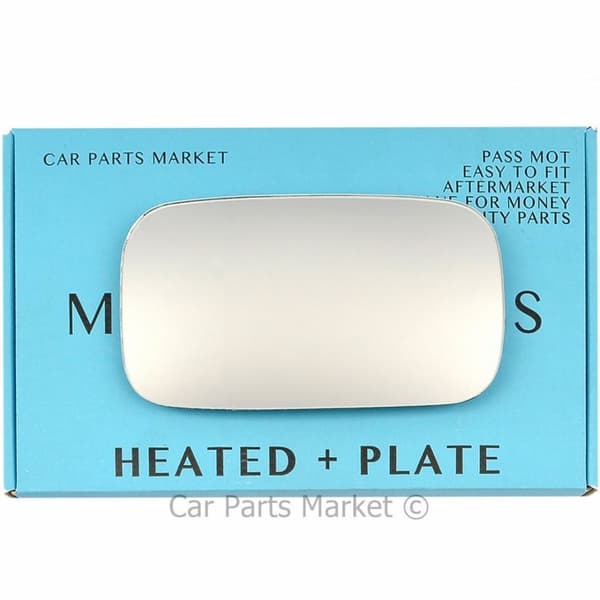 For Fiat Punto 93-99 Left Passenger Side Electric Wing Mirror Glass with Plate