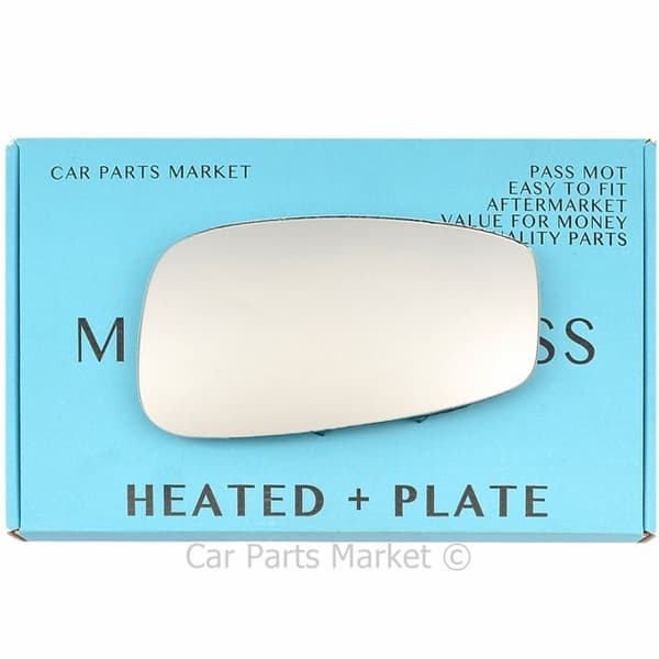 For Fiat Idea 2003-07 Right Driver Side Electric Wing Mirror Glass with Plate