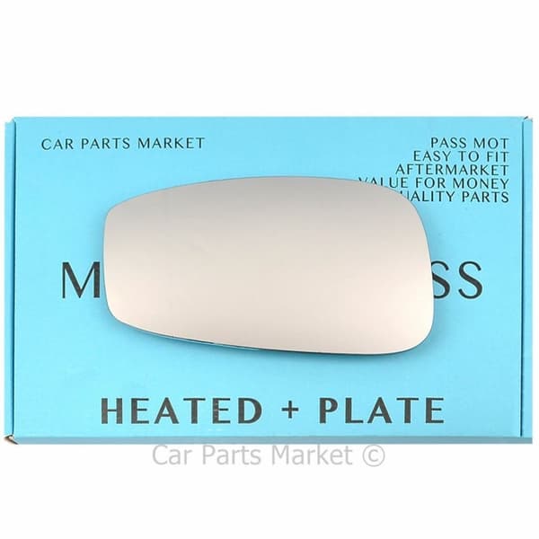 Left Passenger Side Wing Mirror Glass For Fiat Idea 2003-07 Heated +Plate
