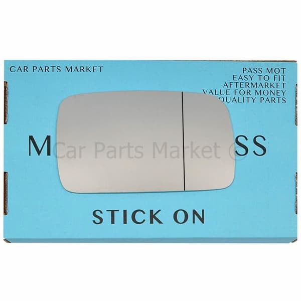 Right Driver Side Wide Angle Wing Door Mirror Glass For VW Polo 1994-99 +Plate