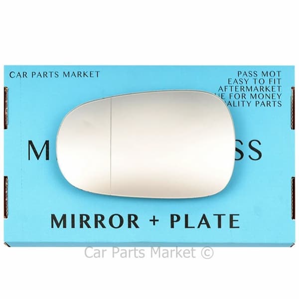 For Nissan Micra K12 03-09 Left Passenger Aspheric Wing Mirror Glass with Plate