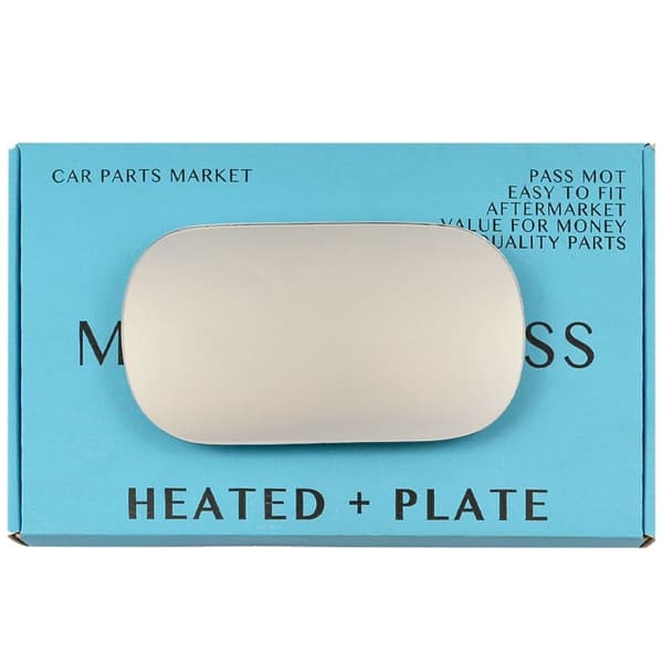 Right Side Convex Wing Mirror Glass For Ferrari Testarossa 512 91-94 heat +Plate