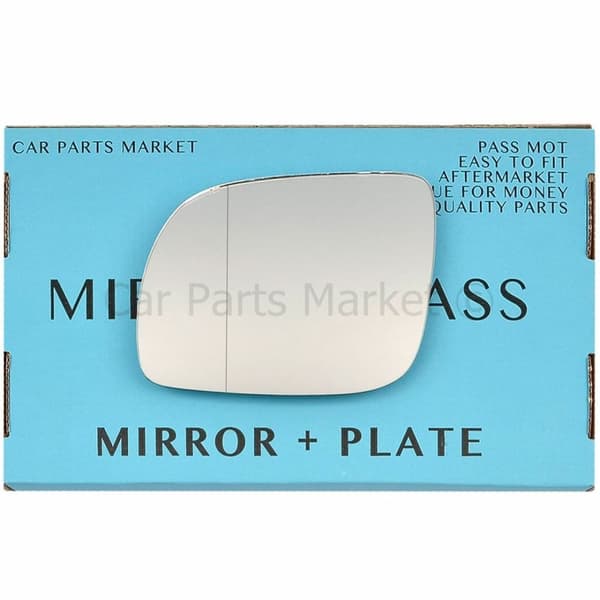 For VW lupo 1998-05 (12cm) Left Passenger Aspheric Wing Mirror Glass +Plate