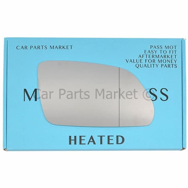 Right Side Wide Angle Wing Door Mirror Glass For Vw Polo 05-09 Heated
