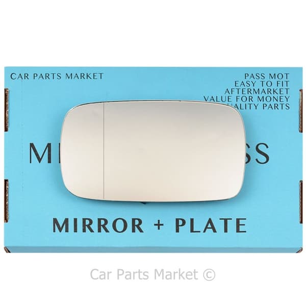Left Passenger Side Wide Angle Wing Door Mirror Glass For Volvo c70 06-07 +Plate