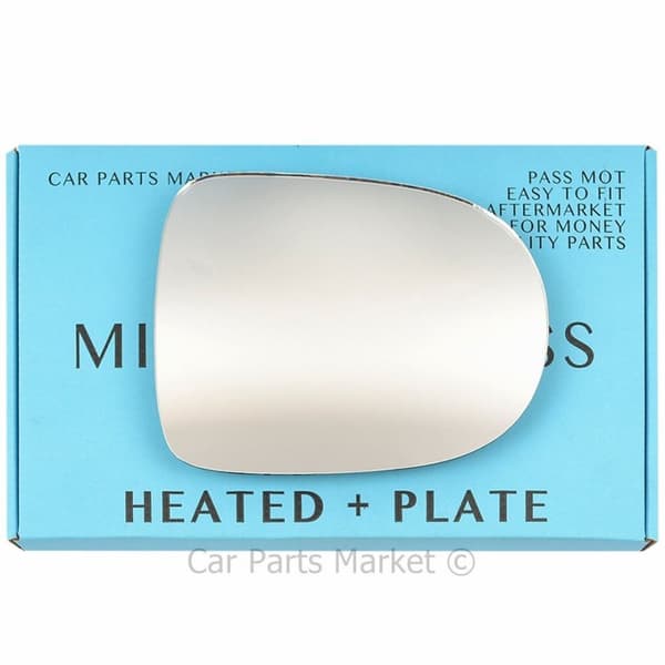 For Renault Modus 08-12 Right Driver Side Electric Wing Mirror Glass with Plate