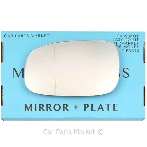 Left Passenger Side Wide Angle Wing Door Mirror Glass For Volvo c30 06-09 +Plate