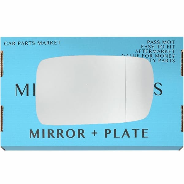 For BMW 3 Series E46 Coupe 98-05 Right Side Aspheric Wing Mirror Glass +Plate