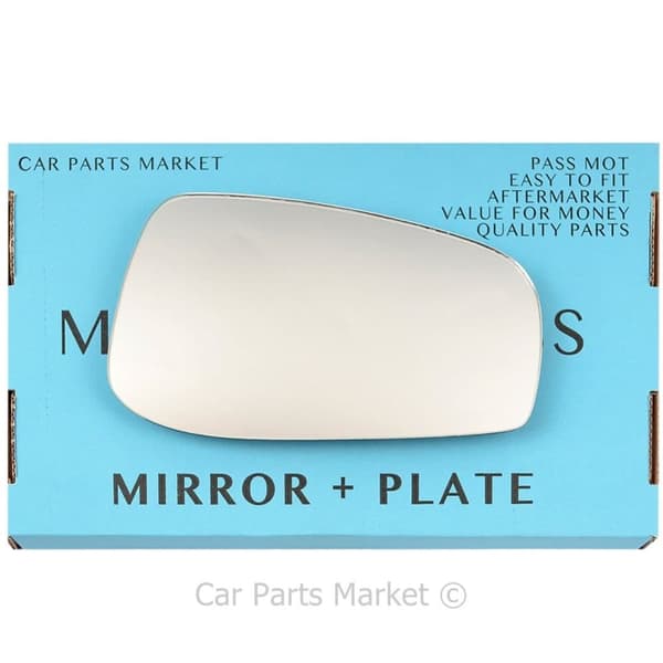 Right Driver Side Flat Wing Door Mirror Glass For Volvo s80 2003-2006 +Plate