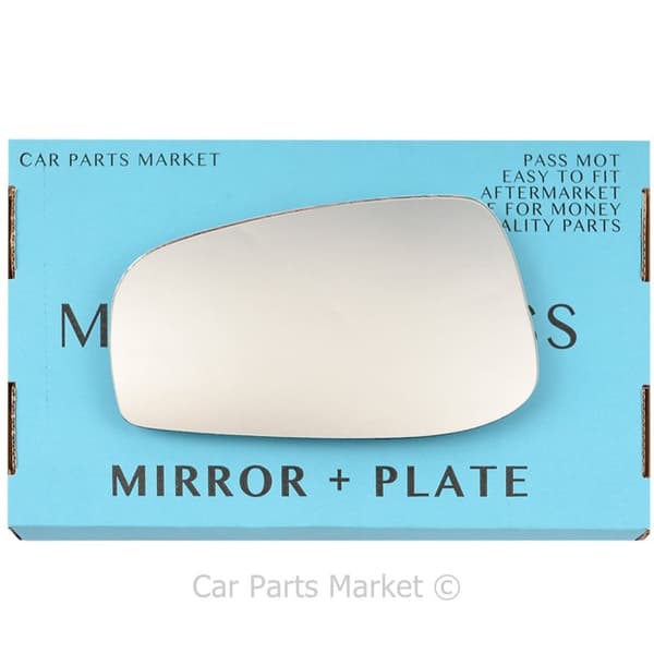 Left Passenger Side Flat Wing Door Mirror Glass For Volvo s80 2003-2006 +Plate